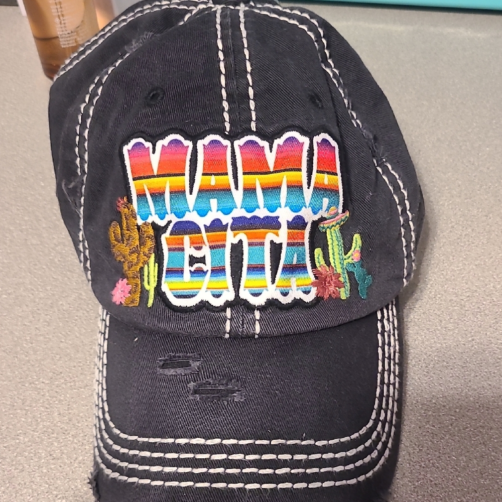 KBETHOS Black Cap with Rainbow Embroidery